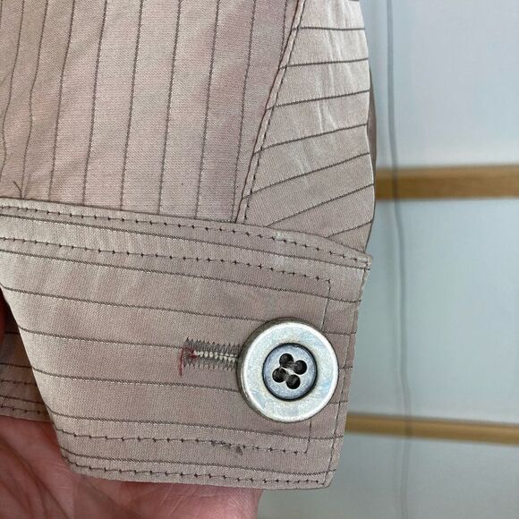 Finicky Filly Rare Elegant Blazer in Shimmery Pink w/ gray, zipped pockets - Picture 6 of 16